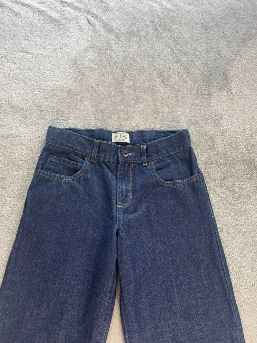 The Children's Place Boys Size 10 Ample Loose Fit Dark Wash Jeans